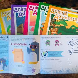 animal adventures in music lesson books