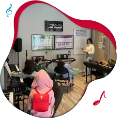 group piano lessons in our Toronto location for adult piano student